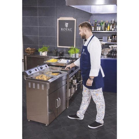 Frytownica podwójna dwukomorowa z szafką 400V - 2x10L