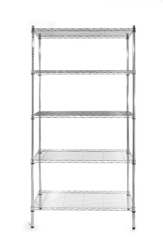 Regał magazynowy składany regulowane półki z drutu - 5 półkowy - Hendi 812204