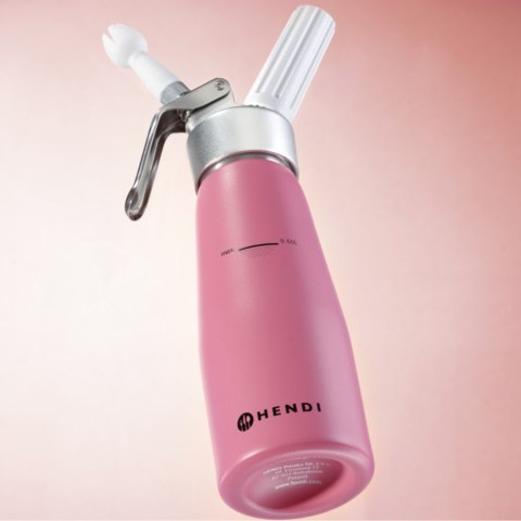 Syfon do bitej śmietany Pastelowy Różowy 0,5 L - Hendi 975886
