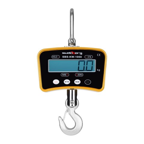 Waga hakowa podwieszana z pilotem do 1 tony 1T LCD żółta