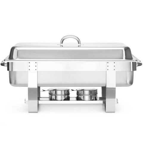 Podgrzewacz do potraw na pastę świeczki stalowy GN 1/1 - DUŻY ZESTAW