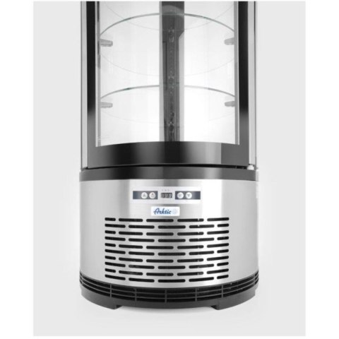 Witryna chłodnicza cukiernicza okrągła 3 półki LED 100L