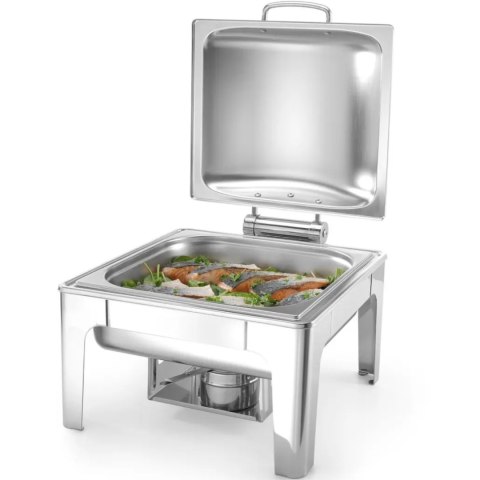 Podgrzewacz do potraw na pastę świeczki stal satynowana GN 2/3