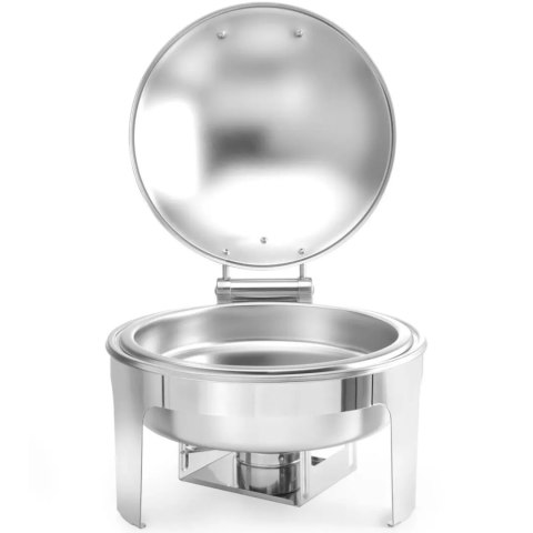 Podgrzewacz do potraw na pastę świeczki stal satynowana OKRĄGŁY