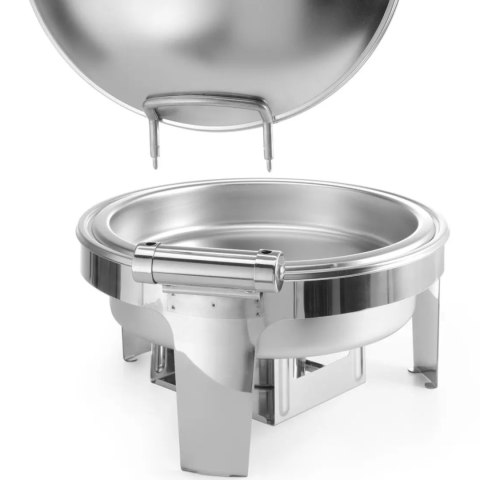 Podgrzewacz do potraw na pastę świeczki stal satynowana OKRĄGŁY