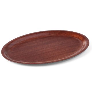 Taca kelnerska drewniana antypoślizgowa - owalna 20x26.5cm