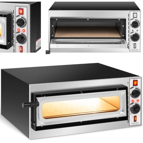 Piec do pizzy jednokomorowy z szybą 1 pizza śr. 32 cm 230 V 1600 W ITALY
