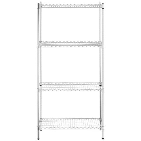 Regał warsztatowy chromowany 4 półki druciane do 1 t 1000 kg 90x45x180 cm