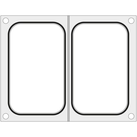 Matryca forma do zgrzewarek MCS na dwie tacki pojemniki 178x113 mm - Hendi 805459