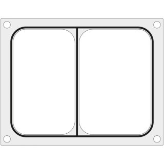 Matryca forma do zgrzewarki CAS CDS-01 na tackę dwudzielną 227x178 mm - Hendi 805398