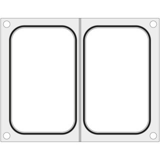 Matryca forma do zgrzewarki MANUPACK 190 na dwie tacki pojemniki 178x113 mm - Hendi 805688