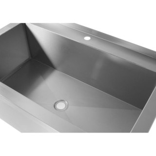 Stół z basenem jednokomorowym gastronomiczny spawany nierdzewny 60x60x85 cm - Hendi 813294