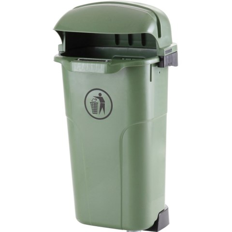 Kosz kubeł uliczny miejski na słupek lub ścianę URBAN BIN 50L - zielony