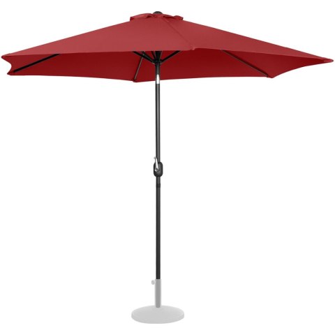 Parasol ogrodowy okrągły duży uchylny z korbką śr. 300 cm bordowy