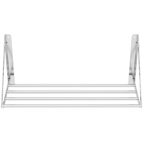 Półka ścienna składana ze stali nierdzewnej do 40 kg 80 x 30 cm