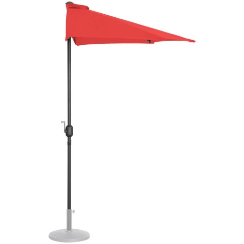 Półparasol przyścienny balkonowy tarasowy półokrągły 270 x 135 cm czerwony