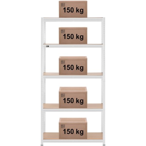 Regał magazynowy metalowy 5 półek 750 kg 100 x 60 x 197 cm szary