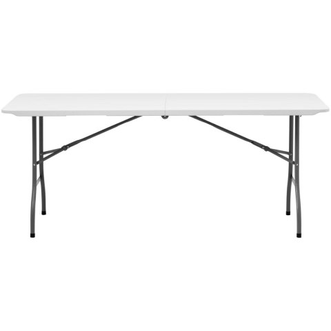 Stół cateringowy ogrodowy składany biały do 150 kg 180 x 75 x 74 cm