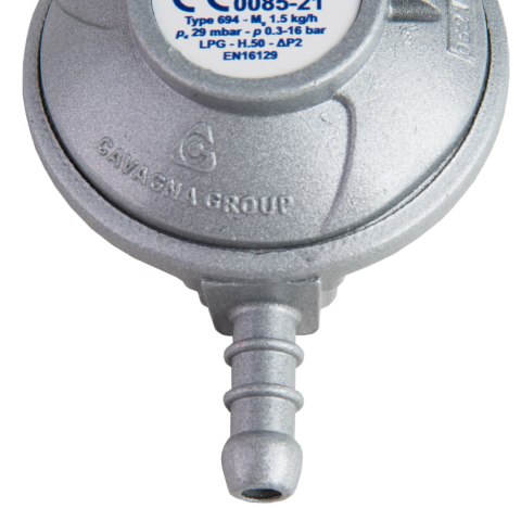 Reduktor ciśnienia gazu do butli gazowej LPG 29mbar 1,5kg/h Typ 694