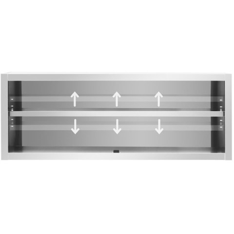 Szafa ścienna gastronomiczna z drzwiami przesuwanymi STAL 160 x 45 x 60 cm