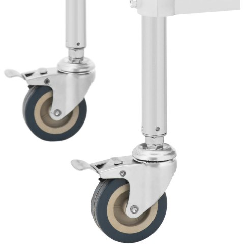 Wózek laboratoryjny zabiegowy STAL 2 półki 2 uchwyty 71 x 42 x 86 cm