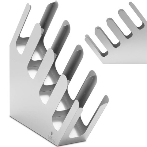 Stojak organizer na kubki i pokrywki do kawy na wynos stalowy - 4 przegródki