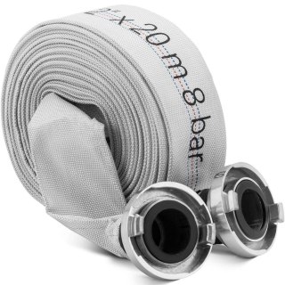 Wąż parciany płaski strażacki do wody ze złączem storz 2'' 52 mm 8-24 bar 20 m