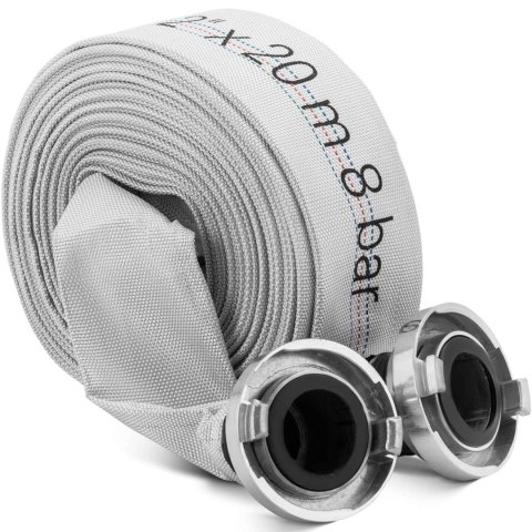 Wąż parciany płaski strażacki do wody ze złączem storz 2'' 52 mm 8-24 bar 20 m
