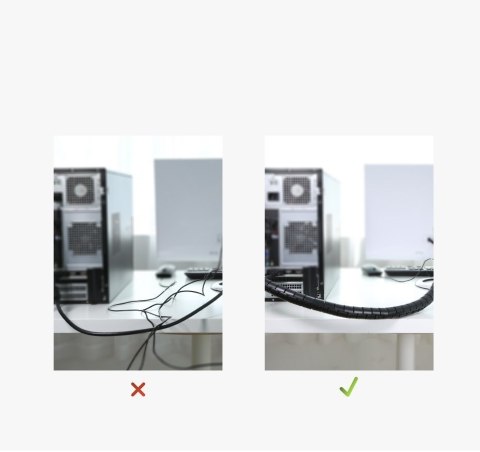 Maskownica organizer do kabli 5m czarny