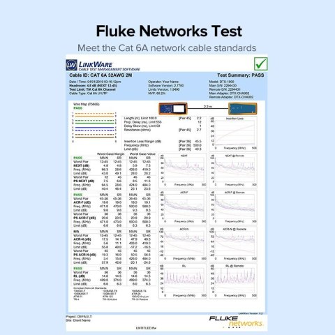 Patchcord kabel przewód sieciowy Ethernet RJ45 Cat 6A UTP 1000Mbps 2m