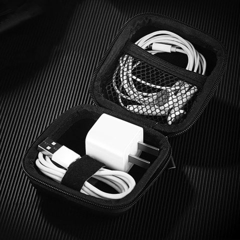 Etui pokrowiec orgaznizer saszetka wielofunkcyjna na akcesoria 6.5x7x4cm szary