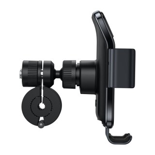 Rowerowy uchwyt na smartfon telefon z ładowarka solarną panelem słonecznym czarny