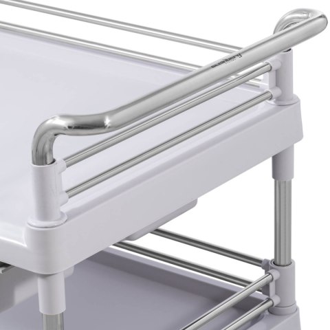 Wózek laboratoryjny zabiegowy kosmetyczny 2 szuflady 3 półki 70 x 64 x 99 cm