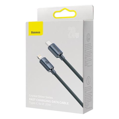 Kabel przewód do szybkiego ładowania i transferu danych USB-C Iphone Lightning 20W 2m czarny