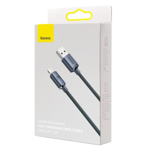 Kabel przewód do szybkiego ładowania i transferu danych USB Iphone Lightning 2.4A 1.2m czarny