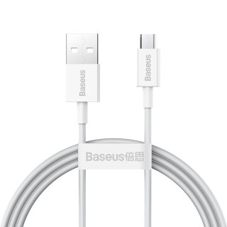 Superior kabel przewód USB microUSB do szybkiego ładowania 2A 1m biały