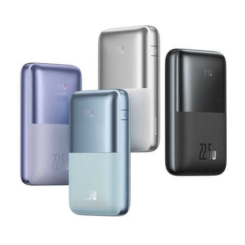 Powerbank Bipow Pro 20000mAh 22.5W z kablem USB USB-C 0.3m fioletowy