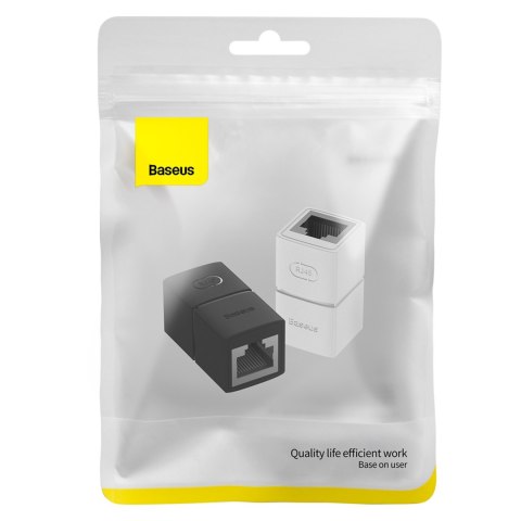 Złączka łącznik kabli sieciowych LAN Ethernet RJ-45 AirJoy czarna - ZESTAW 2szt