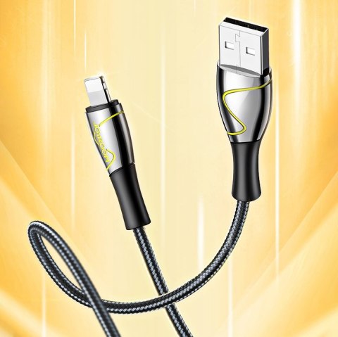 Kabel przewód Mermaid series iPhone USB - Lightning 2.4A 2m czarny