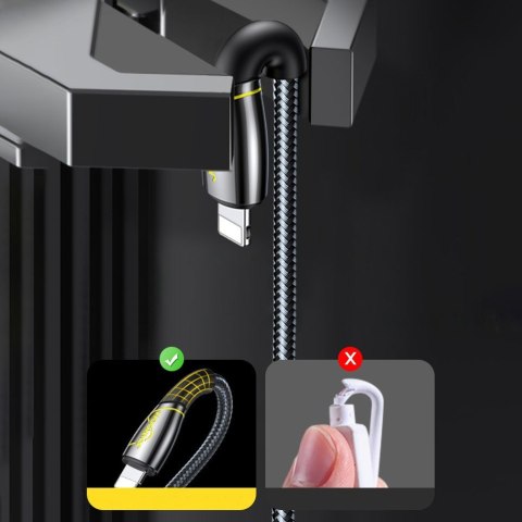 Kabel przewód Mermaid series iPhone USB - Lightning 2.4A 2m czarny