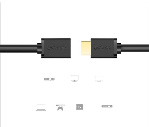 Przedłużacz do kabla przewodu HDMI 1.4v 4K 60Hz 30AWG 2m czarny