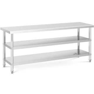 Stół blat roboczy stalowy nierdzewny 2 półki 200x60cm