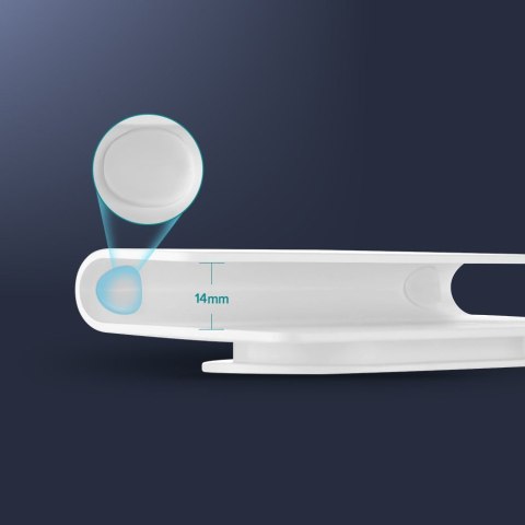 Uchwyt ścienny półka na telefon tablet smartfona do ładowania biały