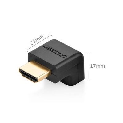 Wtyczka kątowa łącznik do kabla przewodu HDMI czarny