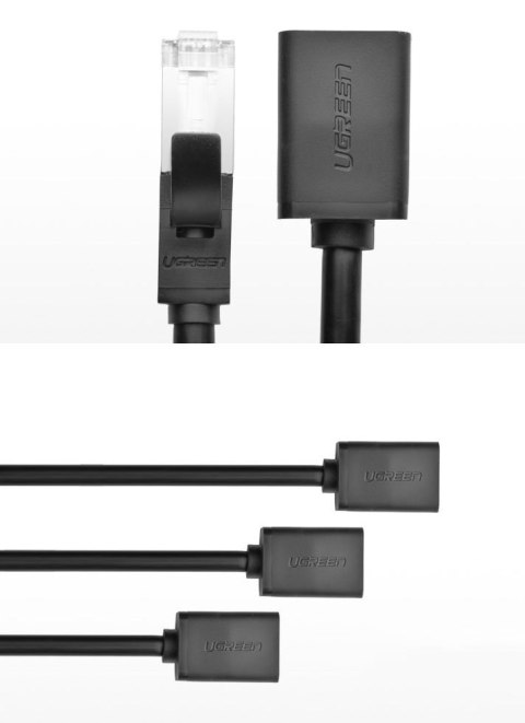 Przedłużacz do kabla skrętki FTP Ethernet RJ45 Cat 6 1000 Mbps 5m czarny