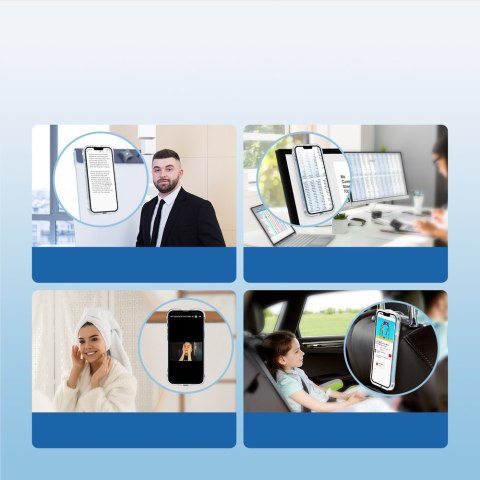 Etui pokrowiec do iPhone 13 pancerna obudowa z haczykami podstawką przezroczysty