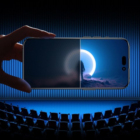 Szkło hartowane do iPhone 14 Plus z filtrem Anti-Spy na cały ekran z ramką przezroczysty