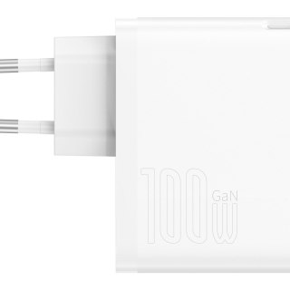 Szybka uniwersalna ładowarka sieciowa GaN5 Pro USB-C USB 100W PD QC AFC biały