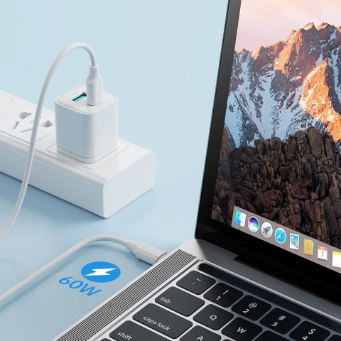 Kabel przewód USB-C - USB-C 480Mb/s 60W 1m czarny
