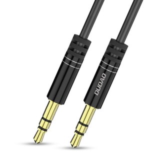 Rozciągliwy kabel przewód audio AUX mini jack 3.5mm sprężynka 150cm czarny